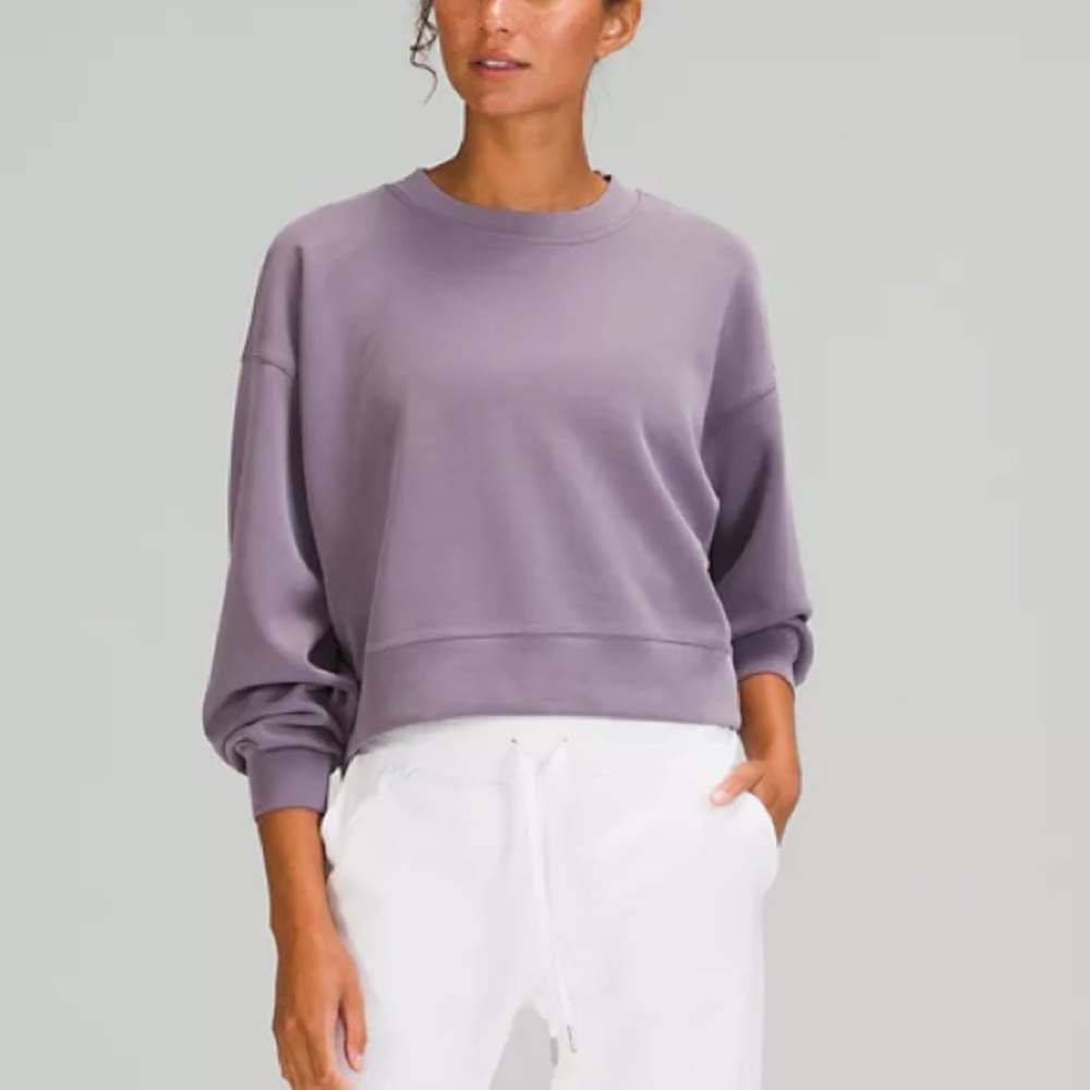 💜LULULEMON PERFECTLY OVERSIZED CROPPED CREW-12💜 - Picture 1 of 8